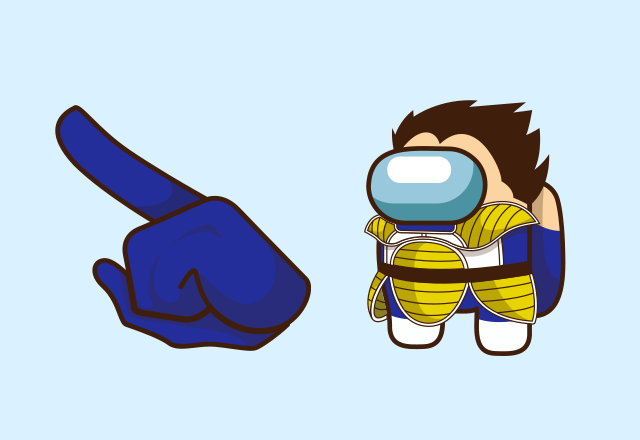 Custom Cursor Among Us Vegeta Character