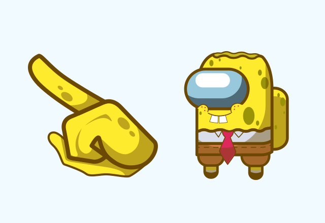 Among Us Spongebob Character Cute Cursor