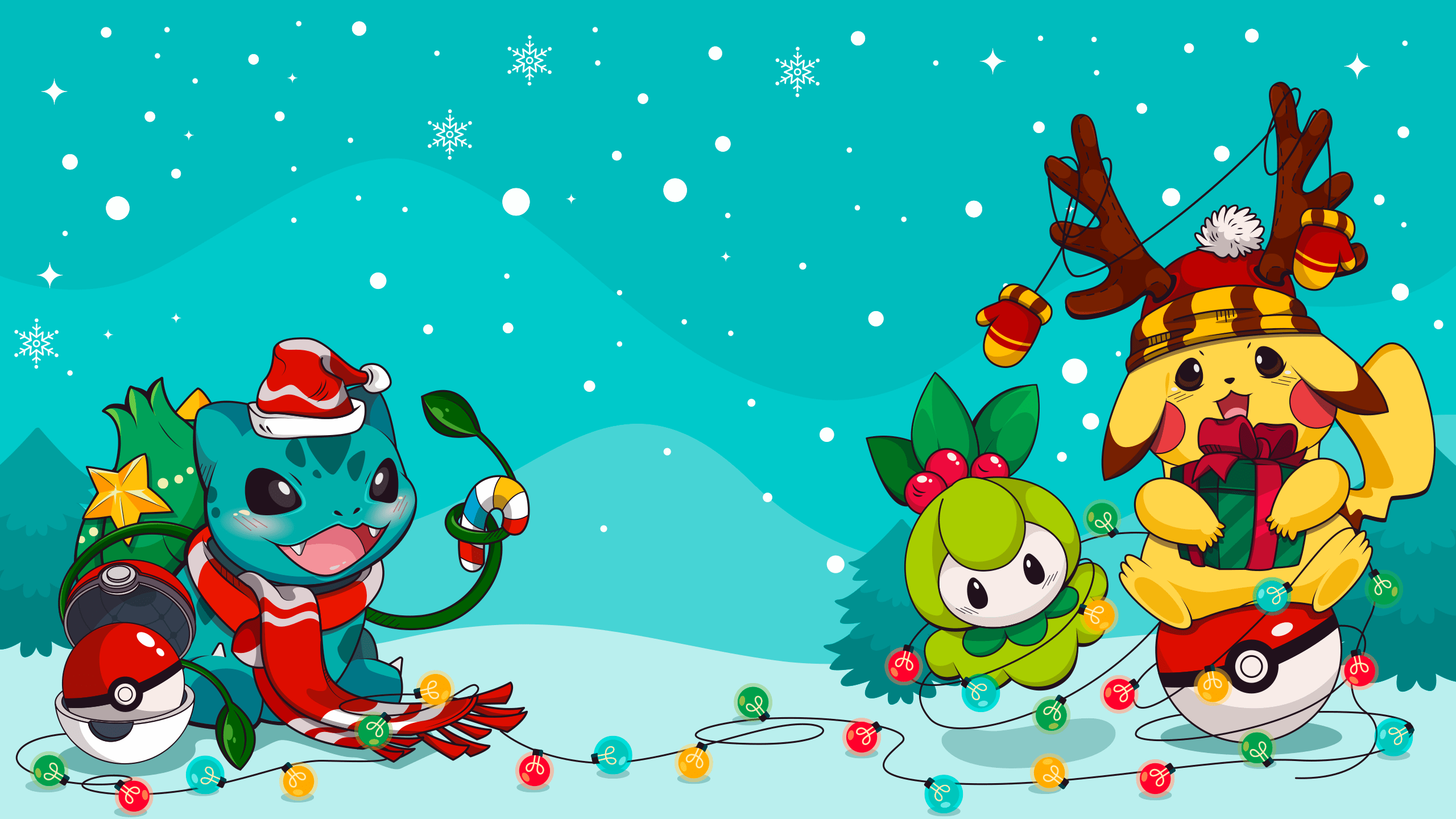 Pokemon New Year Free Wallpaper