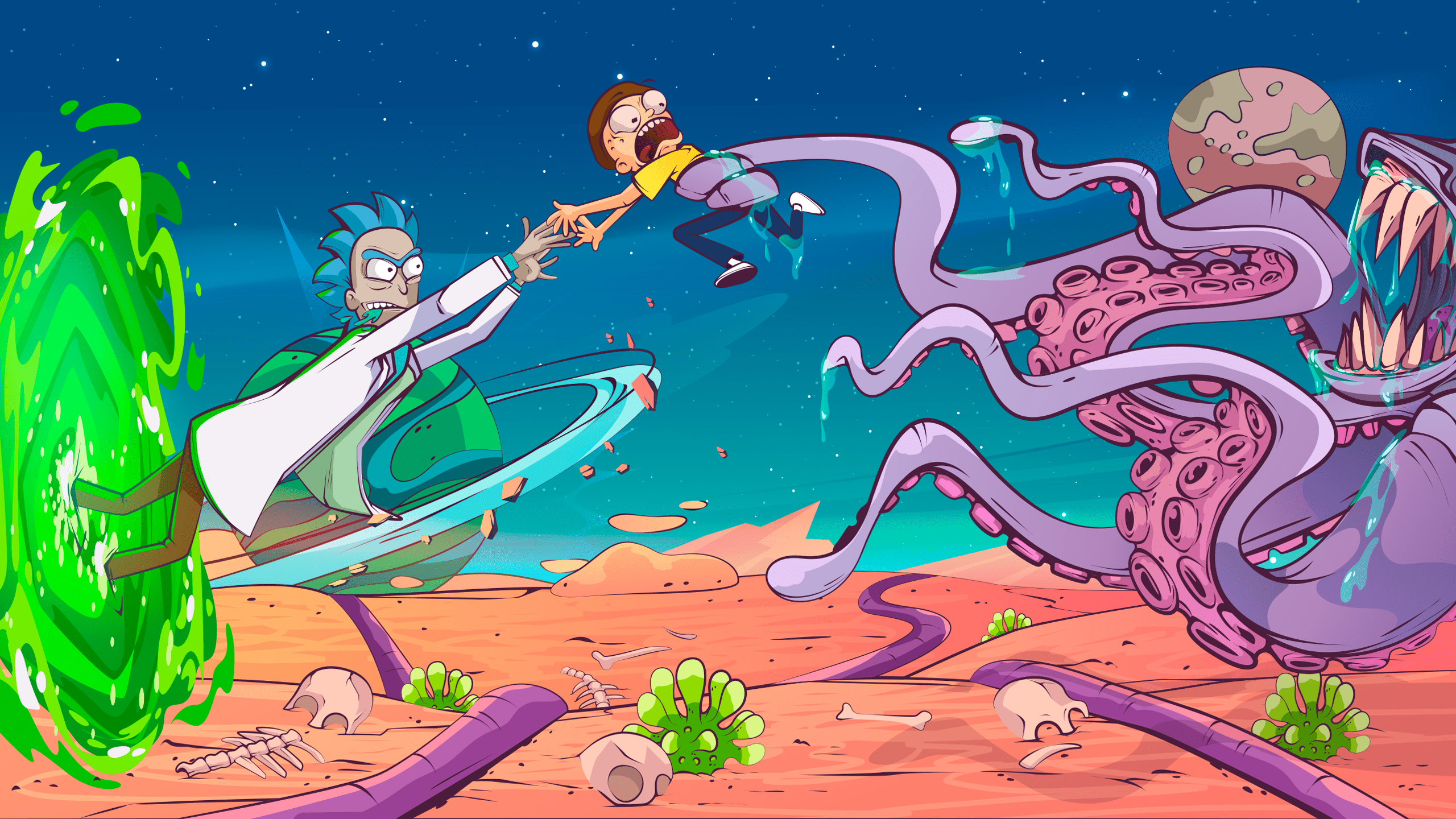 Rick and Morty Adventures Free Wallpaper