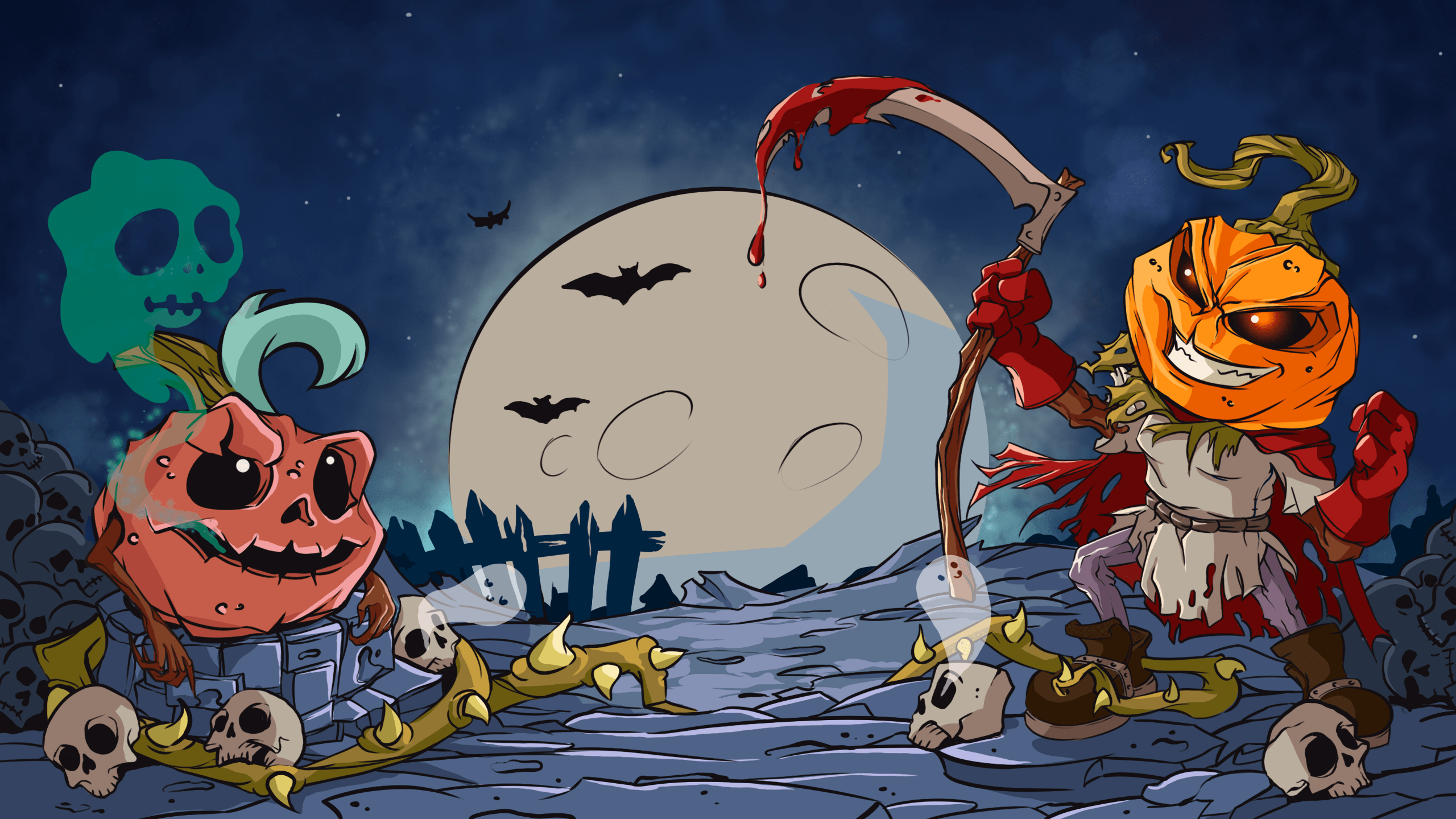 Halloween Pumpkins Free Wallpaper