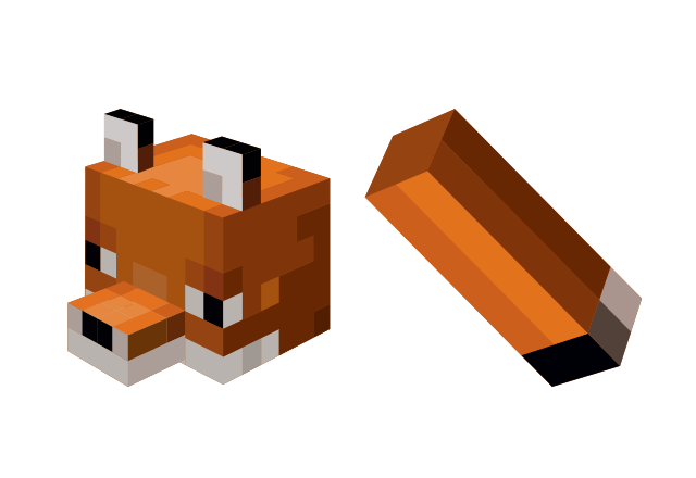 Fox Custom Cursor for Chrome from Minecraft Cursors Collection