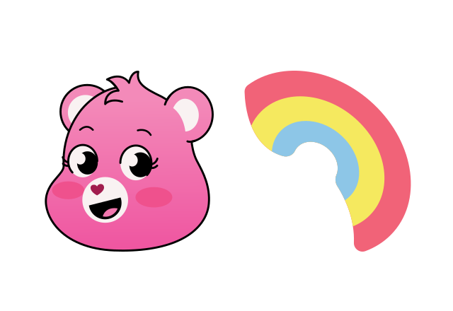 Cheer Bear Custom Cursor for Chrome from Care Bears Cursors Collection