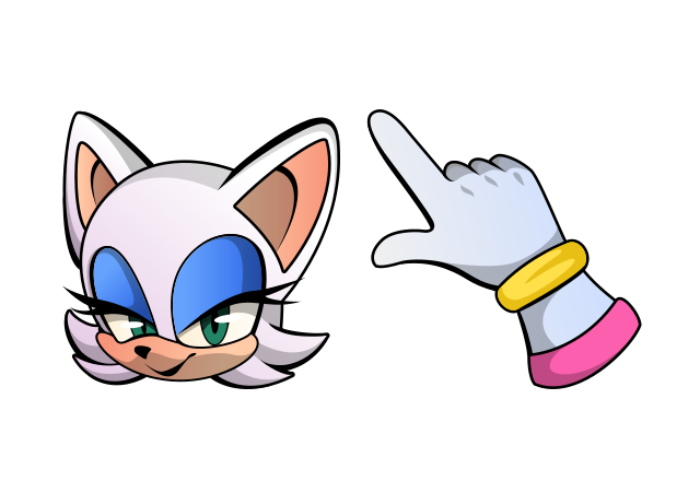 Rouge the Bat Custom Cursor for Chrome from Sonic the Hedgehog Cursors Collection