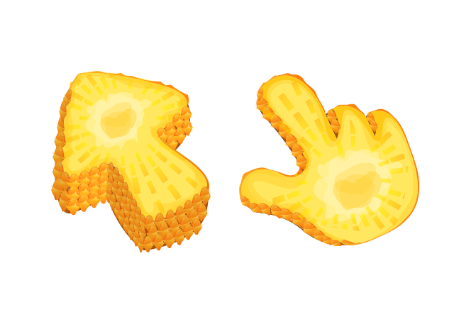Pineapple Texture Custom Cursor for Chrome from Textures Cursors Collection