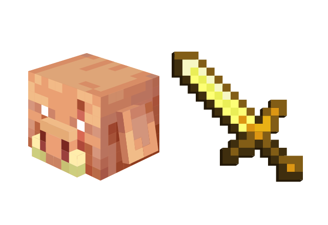 Piglin Custom Cursor for Chrome from Minecraft Cursors Collection