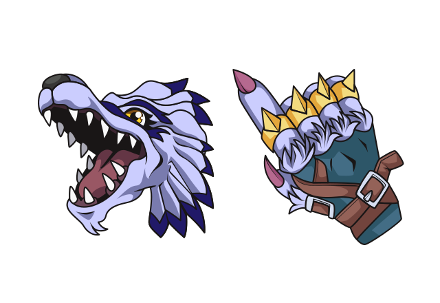 WereGarurumon Custom Cursor for Chrome from Digimon Cursors Collection