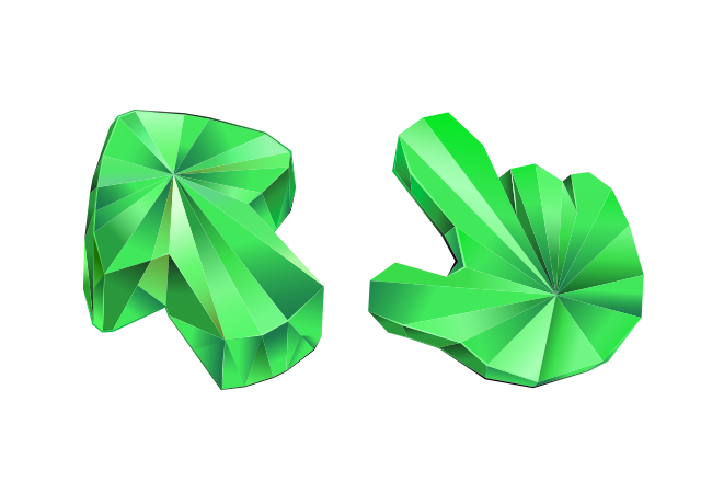 Emerald Texture Custom Cursor for Chrome from Textures Cursors Collection