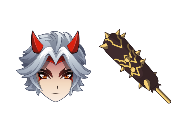 Arataki Itto Custom Cursor for Chrome from Genshin Impact Cursors Collection