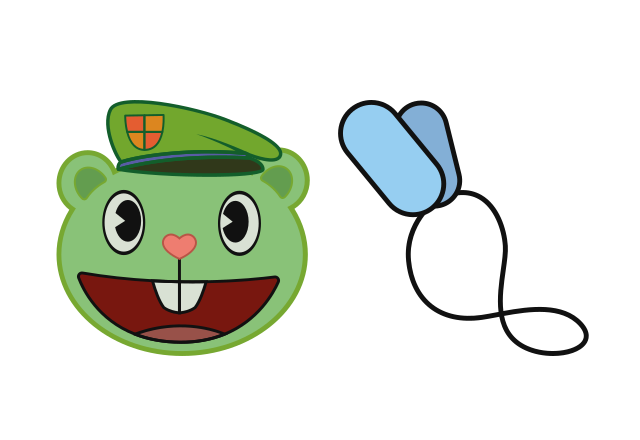 Flippy Custom Cursor for Chrome from Happy Tree Friends Cursors Collection