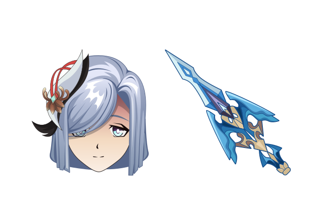 Shenhe Custom Cursor for Chrome from Genshin Impact Cursors Collection