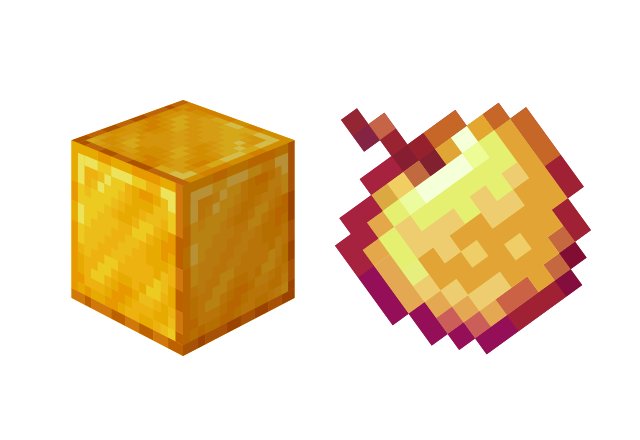 Gold and Golden Apple Custom Cursor for Chrome from Minecraft Cursors Collection