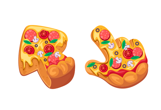 Pizza Texture Custom Cursor for Chrome from Textures Cursors Collection