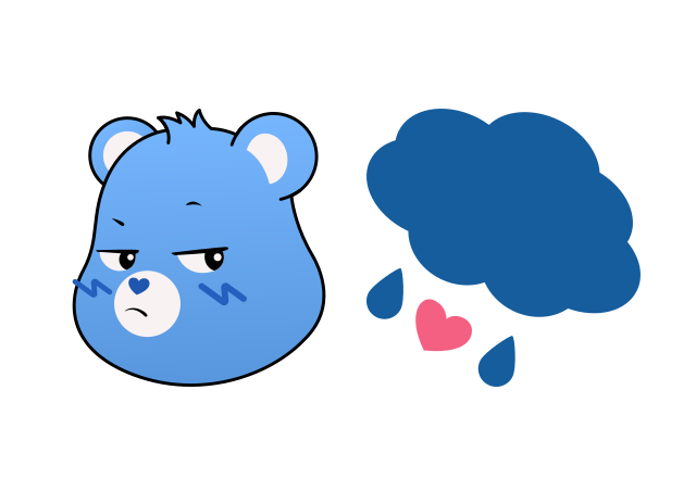Grumpy Bear Custom Cursor for Chrome from Care Bears Cursors Collection