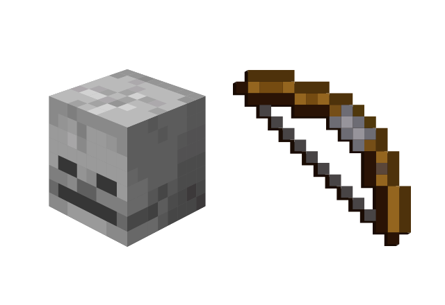 Skeleton Custom Cursor for Chrome from Minecraft Cursors Collection