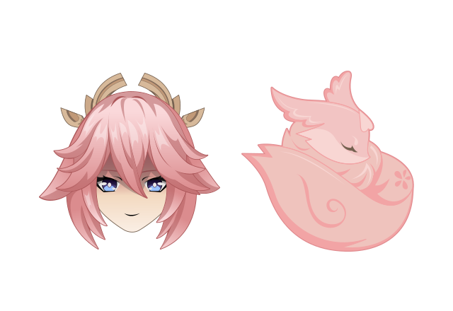 Yae Miko Custom Cursor for Chrome from Genshin Impact Cursors Collection
