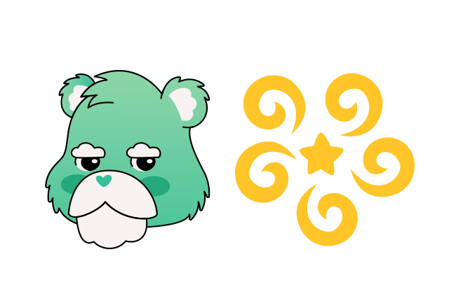 Watchful Bear Custom Cursor for Chrome from Care Bears Cursors Collection