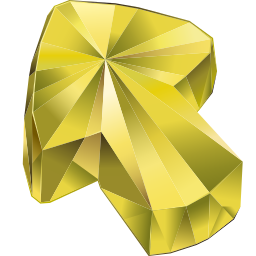 Custom Cursor Yellow Sapphire Texture Pointer