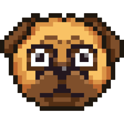 Custom Cursor Cute The Pug in Pixel Style Pointer