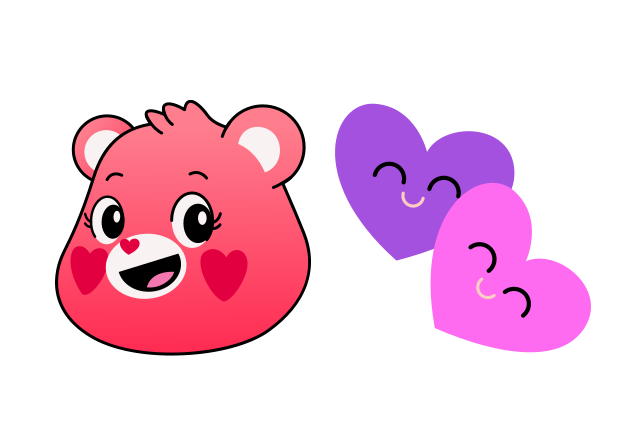 Always There Bear Custom Cursor for Chrome from Care Bears Cursors Collection