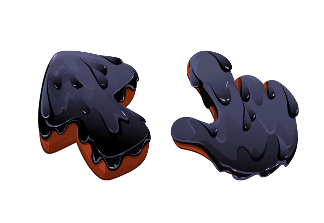 Black Resin Texture Custom Cursor for Chrome from Textures Cursors Collection