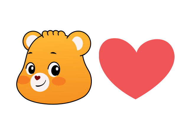 Tenderheart Bear Custom Cursor for Chrome from Care Bears Cursors Collection
