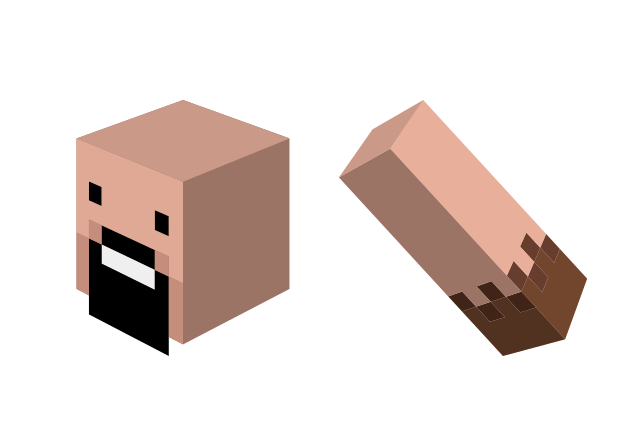 Notch Custom Cursor for Chrome from Minecraft Cursors Collection