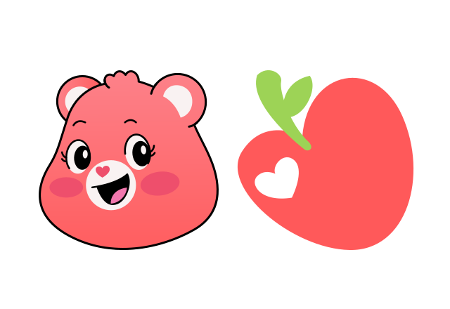 Smart Heart Bear Custom Cursor for Chrome from Care Bears Cursors Collection