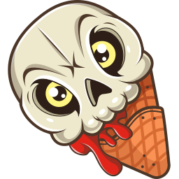 Custom Cursor Ice Cream Cone Skull Pointer