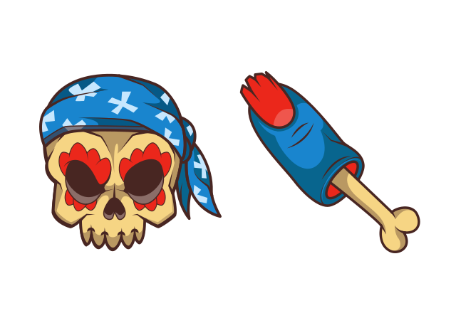 Pirate Skull Custom Cursor for Chrome from Halloween Cursors Collection