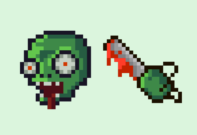 Trident et une citrouille zombie cursor - CM Cursors