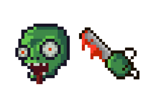Zombie Pixel Custom Cursor for Chrome from Cute Pixel Cursors Collection