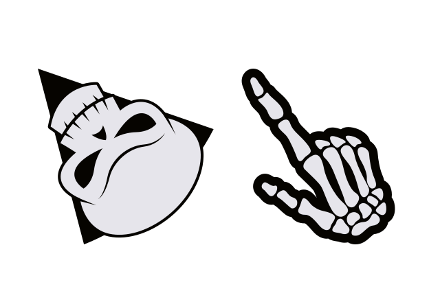 Angry Skull Custom Cursor for Chrome from Halloween Cursors Collection