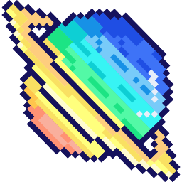 Custom Cursor Saturn in Pixel Style Pointer