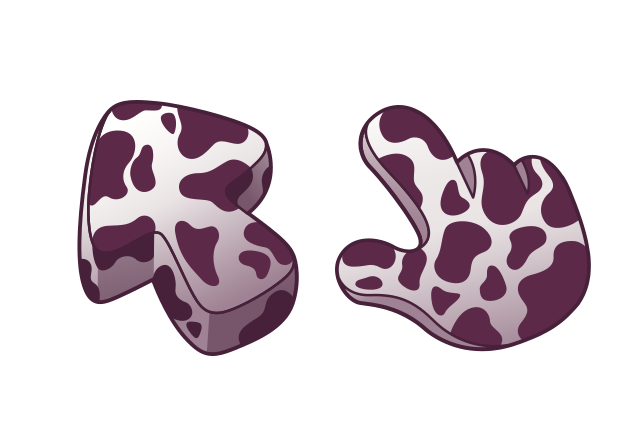 Cow Texture Custom Cursor for Chrome from Textures Cursors Collection