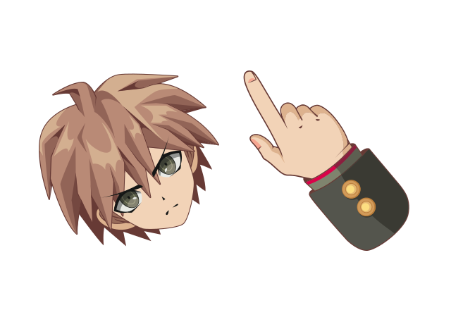 Makoto Naegi Custom Cursor for Chrome from Danganronpa Cursors Collection