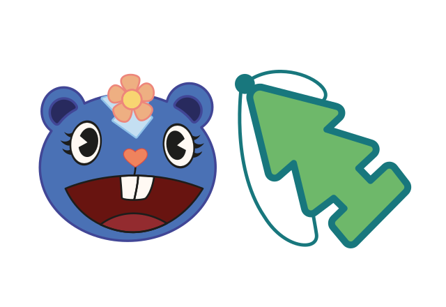 Petunia Custom Cursor for Chrome from Happy Tree Friends Cursors Collection