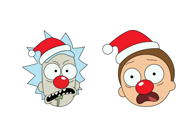 Christmas Rick and Morty Custom Cursor for Chrome from Merry Christmas and Happy New Year 2023 Cursors Collection