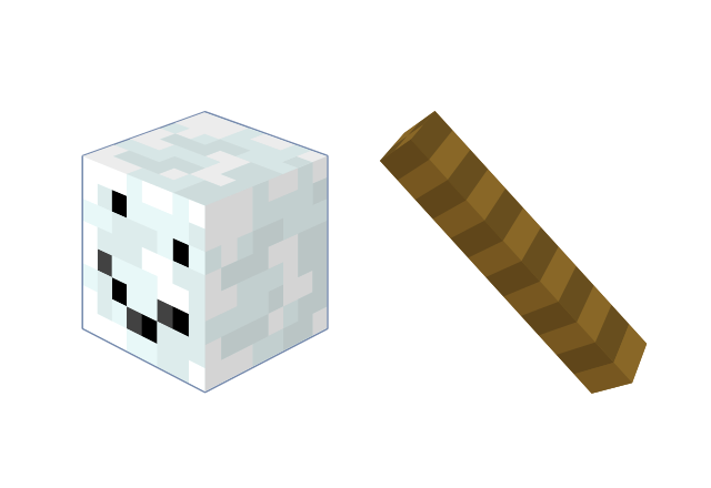 Snowman Minecraft Custom Cursor for Chrome from Merry Christmas and Happy New Year 2023 Cursors Collection