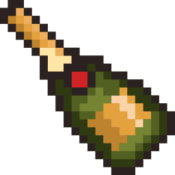 Custom Cursor Champagne in Pixel Style Pointer