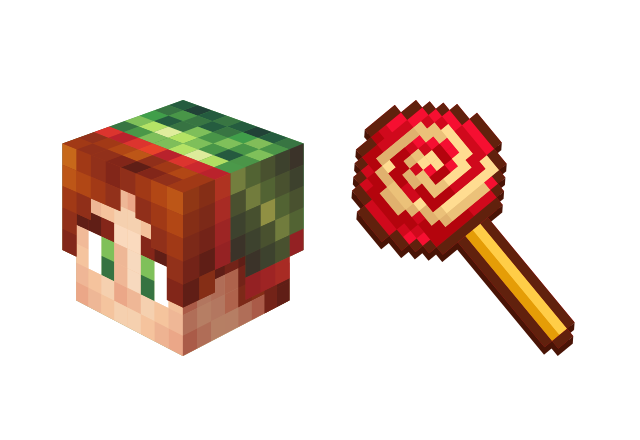 Elf Minecraft Custom Cursor for Chrome from Merry Christmas and Happy New Year 2023 Cursors Collection