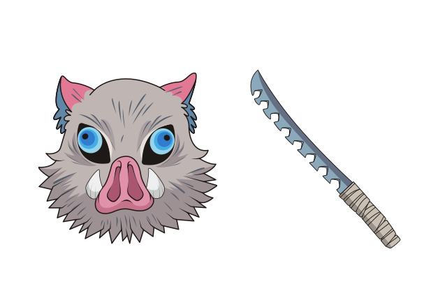 Inosuke Hashibira Custom Cursor for Chrome from Demon Slayer Cursors Collection