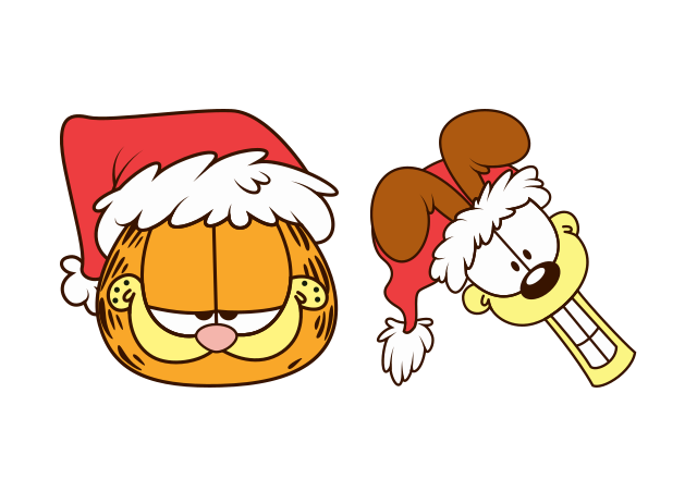 Garfield and Odie Custom Cursor for Chrome from Merry Christmas and Happy New Year 2023 Cursors Collection