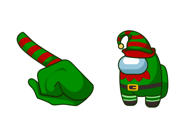 Among Us Elf Character Custom Cursor for Chrome from Merry Christmas and Happy New Year 2023 Cursors Collection