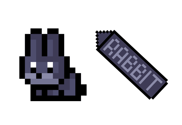 Black Rabbit Pixel Custom Cursor for Chrome from Merry Christmas and Happy New Year 2023 Cursors Collection