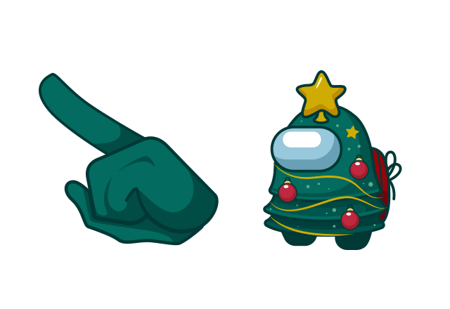 Among Us Christmas Tree Custom Cursor for Chrome from Merry Christmas and Happy New Year 2023 Cursors Collection