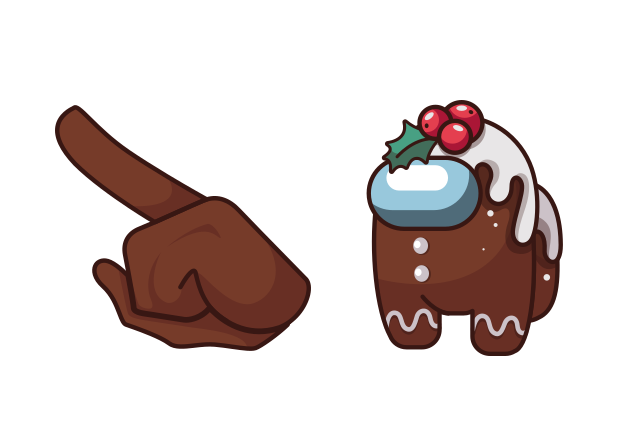 Among Us Gingerbread Custom Cursor for Chrome from Merry Christmas and Happy New Year 2023 Cursors Collection