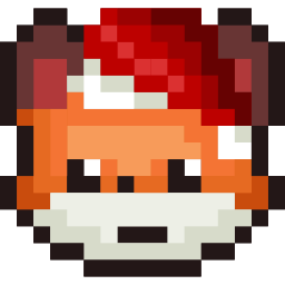 Custom Cursor Cute Christmas Fox in Pixel Style Pointer