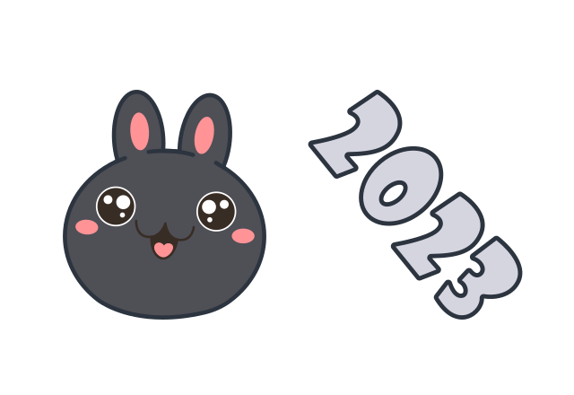 Black Water Rabbit Custom Cursor for Chrome from Merry Christmas and Happy New Year 2023 Cursors Collection