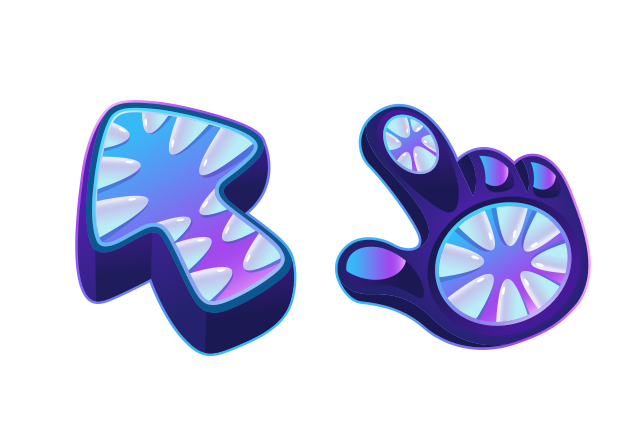 The Monster Custom Cursor for Chrome from The Cursors Cursors Collection